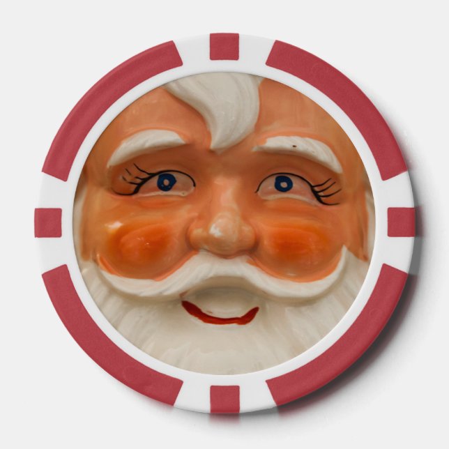 Vintage Santa-Oberfläche Pokerchips (Vorderseite)