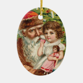 vintage_santa_old_christmas_oval _ornament keramikornament