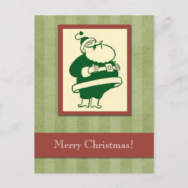 Vintage Santa Postkarte (Vorderseite)