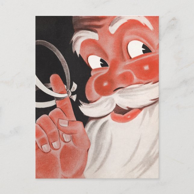 Vintage Santa Postkarte (Vorderseite)