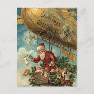 Vintage Santa Postkarte