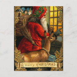 Vintage Santa Postkarte
