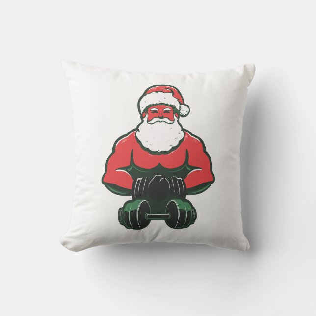 Vintage Santa Strongman – Muscular Santa Kissen (Vorderseite)