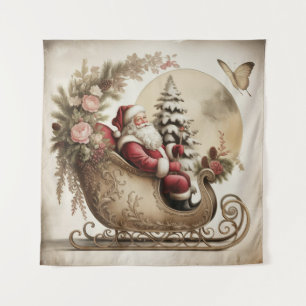 Vintage Santa-Teppich Wandteppich