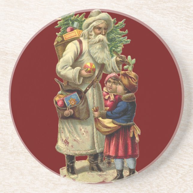 Vintage Santa Untersetzer (Vorne)