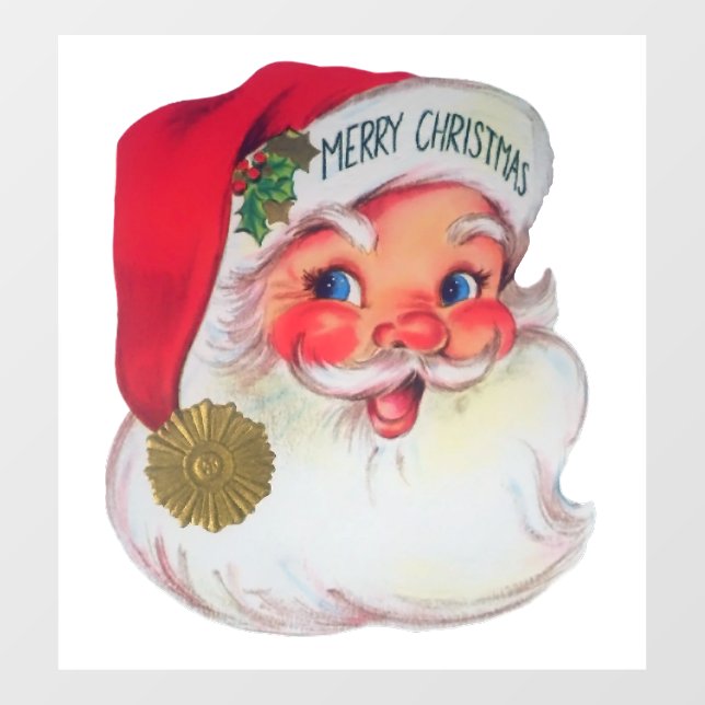 Vintage Santa-Window-Verkleidung Fensteraufkleber (Blatt)