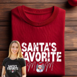 Vintage Santa's Favorite Mom Gift Tri-Blend Shirt