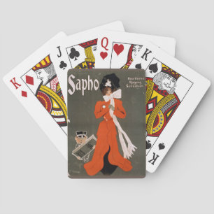 Vintage Sapho Poster Spielkarten