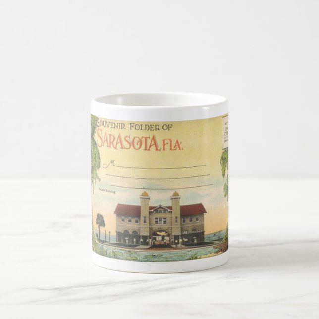 Vintage Sarasota, Florida Kaffeetasse (Mittel)