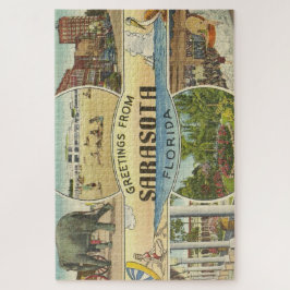 Vintage Sarasota Postkarte Puzzle
