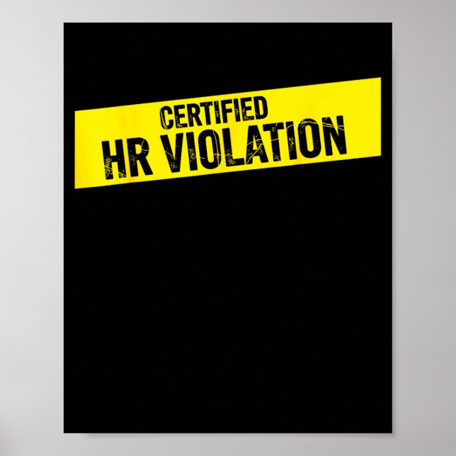 Vintage Sarcastic Retro Hr Violation Christmas Off Poster (Vorne)
