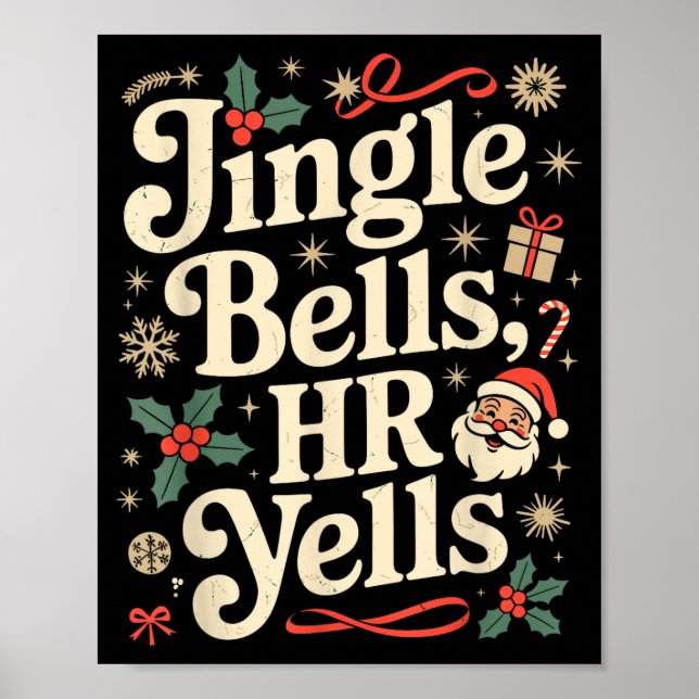 Vintage Sarcastic Retro Hr Violation Christmas Off Poster (Vorne)