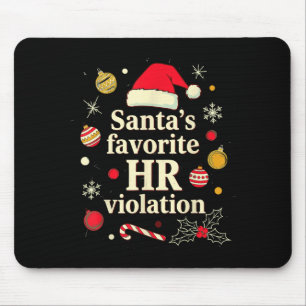 Vintage sarkastischer Retro-HR-Verstoß Weihnachten Mousepad