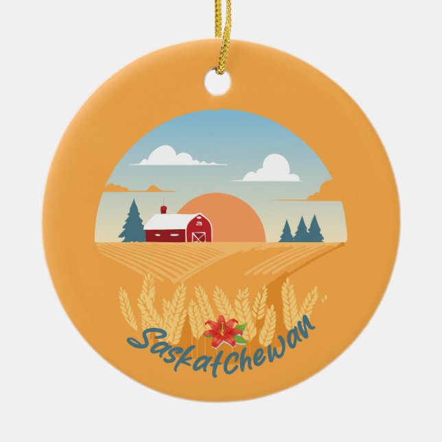 Vintage Saskatchewan Keramik Ornament (Vorne)