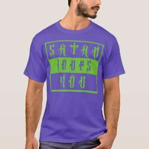 Vintage Satan Lieben Sie Offensive Sprichwort Neon T-Shirt