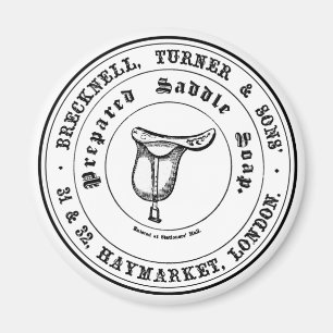 Vintage Sattelseife Bauernhof Schwarz & Weiß Magnet