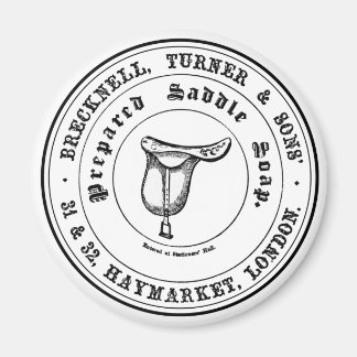 Vintage Sattelseife Bauernhof Schwarz & Weiß Magnet