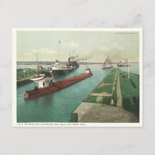 Vintage Sault Ste. Marie Postkarte