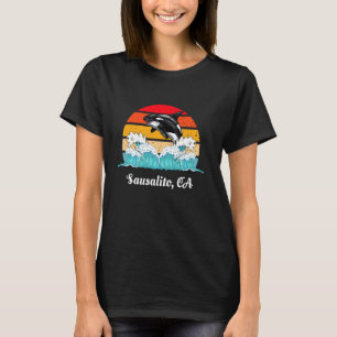 Vintage Sausalito CA abgenutzt Orca Schwertwal T-Shirt