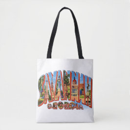 Vintage Savannah Georgia-Schultertasche
