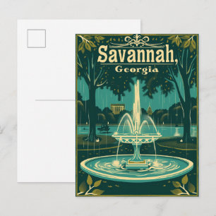 Vintage Savannah Postkarte
