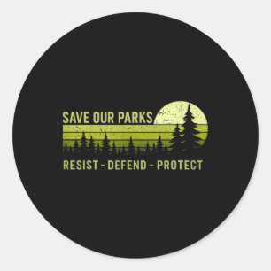 Vintage Save Our Parks Rettet Den Nationalpark Sch Runder Aufkleber