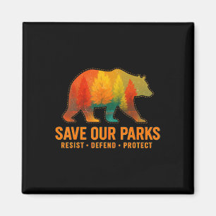 Vintage Save Our Parks Rettet Nationalpark schütze Magnet