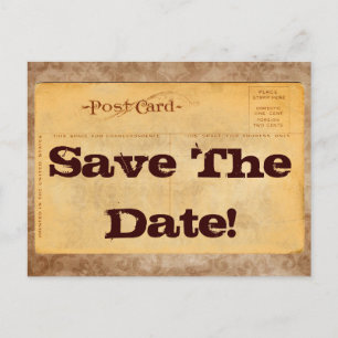 Vintage Save The Date! Einladung Postkarten