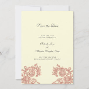 Vintage Save the Date-Karte Date