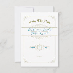 Vintage Save the Date-Karte Date