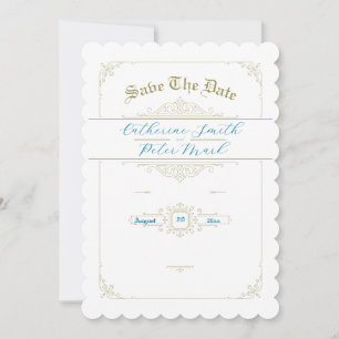 Vintage Save the Date-Karte Einladung