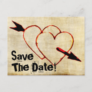 Vintage Save The Date! Postkarten