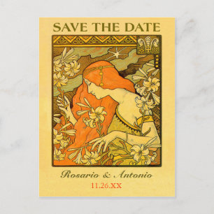 Vintage Save-the-Date-Postkarten Ankündigungspostkarte