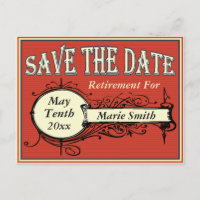 Vintage Save the Date Rente