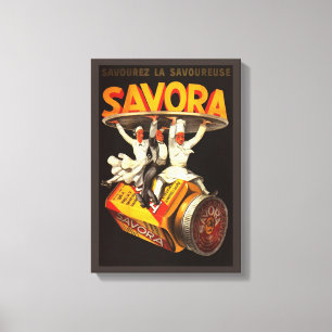 Vintage Savora-Konditionenwerbung Leinwanddruck