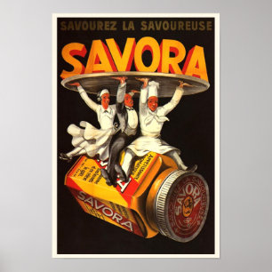 Vintage Savora-Konditionenwerbung Poster
