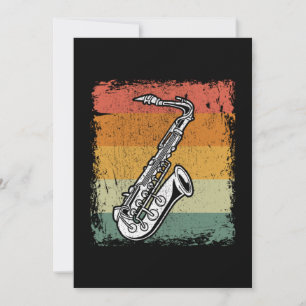 Vintage Saxophonspieler Musik Saxophon Geschenkide Einladung