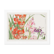 Vintage Scabiosa- und Montbretia-Blume, Ukiyo-e