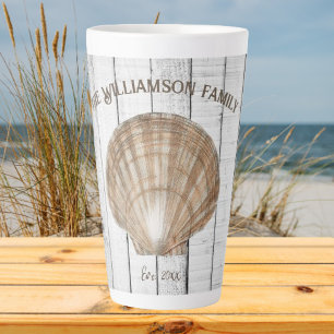 Vintage Scallop-Muschel Latte Tasse