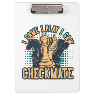 Vintage-Schach-Schachmatt-Zitat Klemmbrett