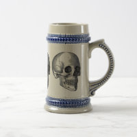 Vintage Schädel Traditionelle Deutsche Biersteine
