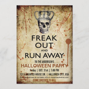 Vintage Schädel-und Einladung