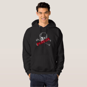 Vintage Schädel und Kreuzknochen Hoodie