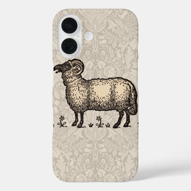 Vintage-Schaf-Illustration: Klassische Farmkunst Case-Mate iPhone Hülle (Rückseite)