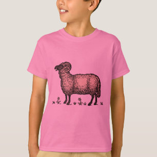 Vintage-Schaf-Illustration: Klassische Farmkunst T-Shirt