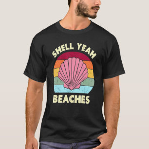 Vintage-Schale Ja Strände Sommerurlaub Ferien T-Shirt