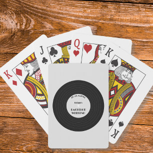 Vintage-Schallplatte Musik Schwarzes Junggesellen- Spielkarten