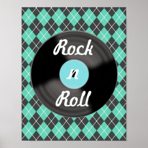 Vintage-Schallplatten-Wandkunst Poster Druck