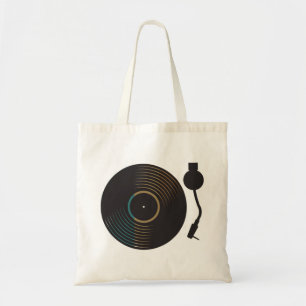 Vintage-Schallplattenspieler Minimalistische Musik Tragetasche