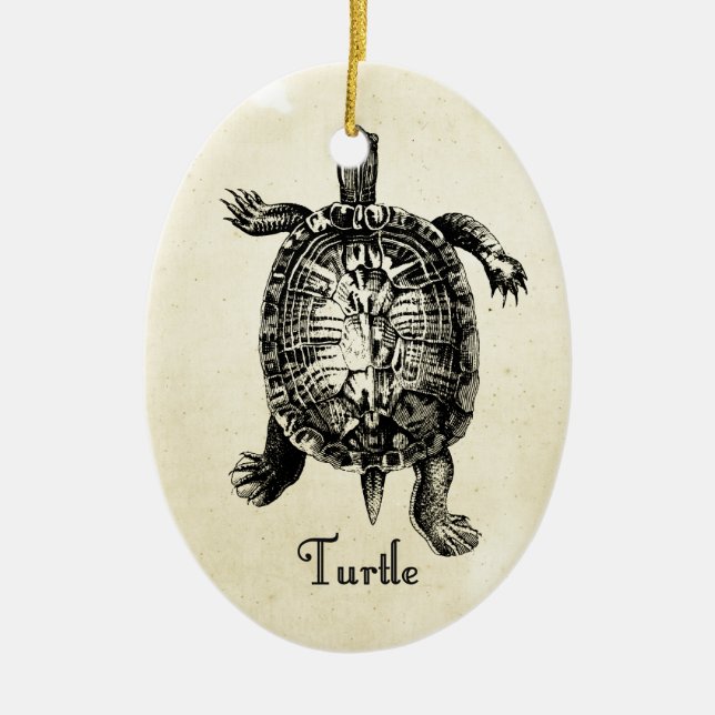 VINTAGE SCHALTFLÄCHE KERAMIKORNAMENT (Vorne)